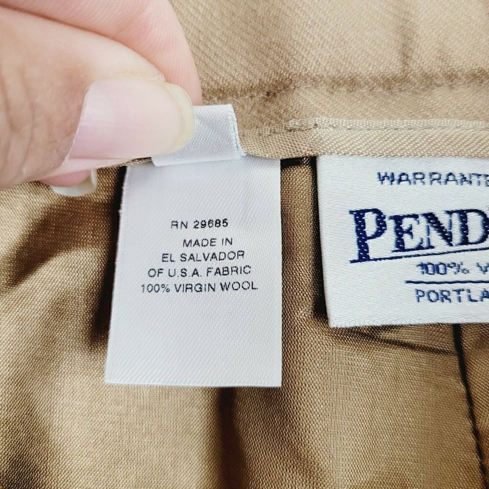 Pendleton Womens Suit Pants Tan Size 10 All Season Wool Flat Front Career Office - Picture 9 of 12